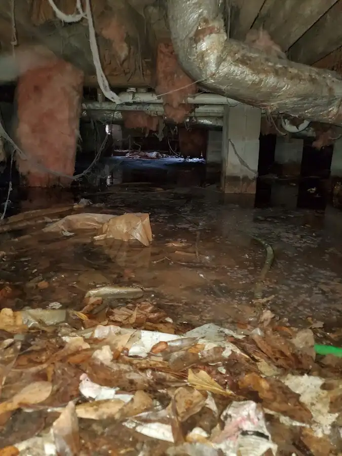 Crawl space flood assessment for Commercial Water Damage Restoration in Golden Hills