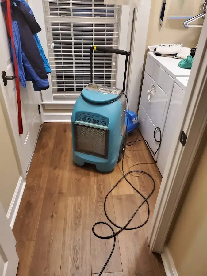 Commercial dehumidifier deployed for Flood Damage Cleanup in Golden Hills